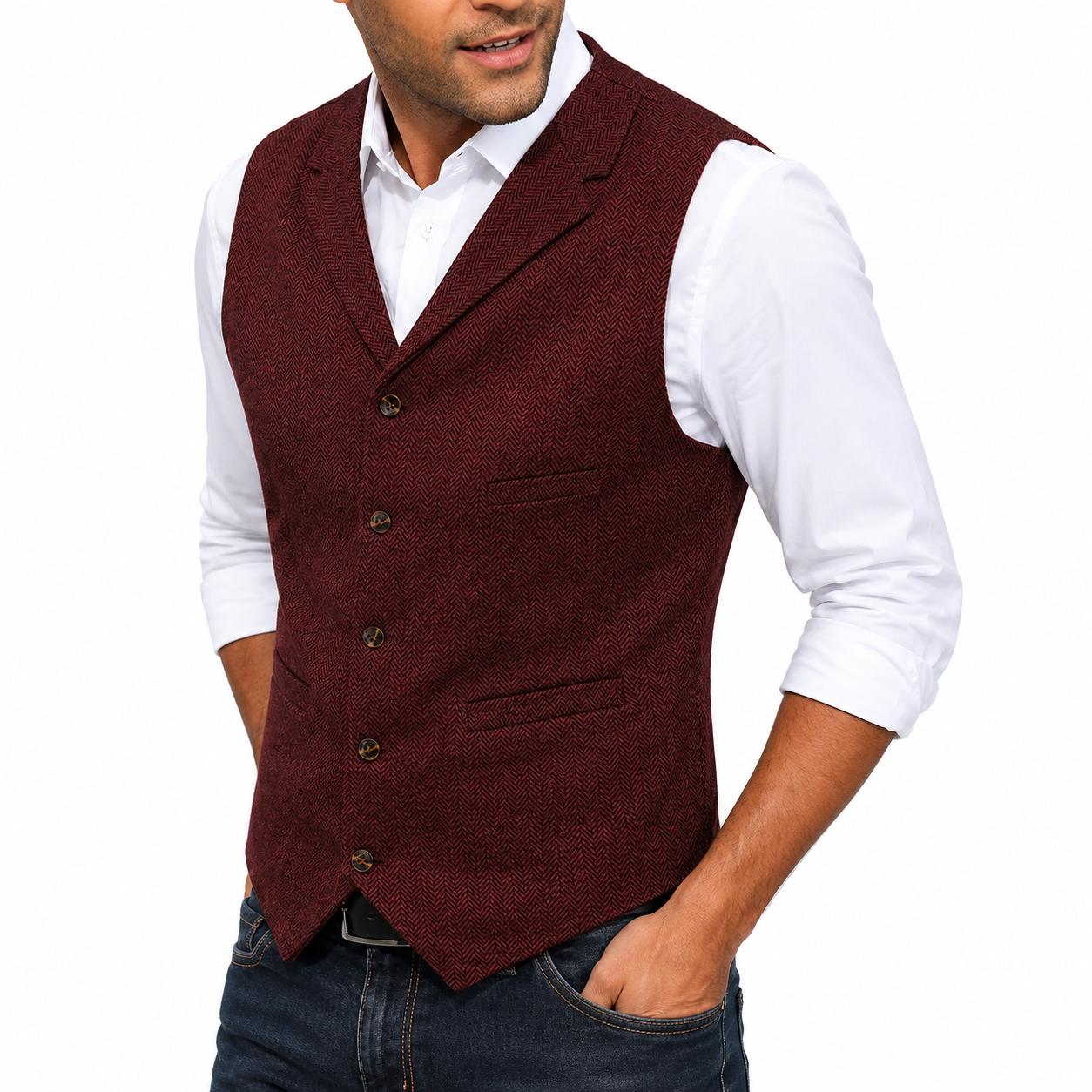 Men's Wool Blend Vest – Tailored Design