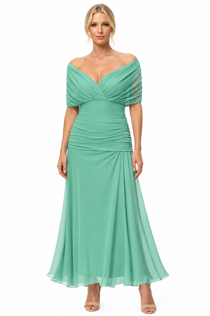 Women's Lightweight Midi Dress – Flattering Fit with V-Neckline