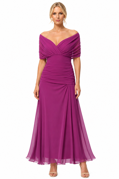 Women's Lightweight Midi Dress – Flattering Fit with V-Neckline