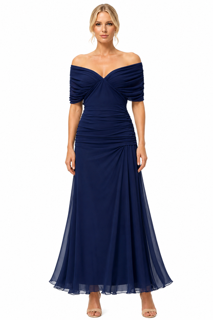 Women's Lightweight Midi Dress – Flattering Fit with V-Neckline