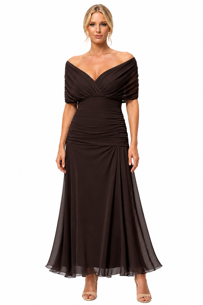 Women's Lightweight Midi Dress – Flattering Fit with V-Neckline