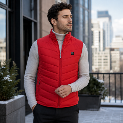 Men's Slim Heated Vest with Fleece Lining – Three Temperature Settings
