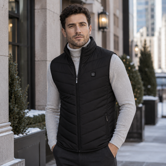 Men's Slim Heated Vest with Fleece Lining – Three Temperature Settings