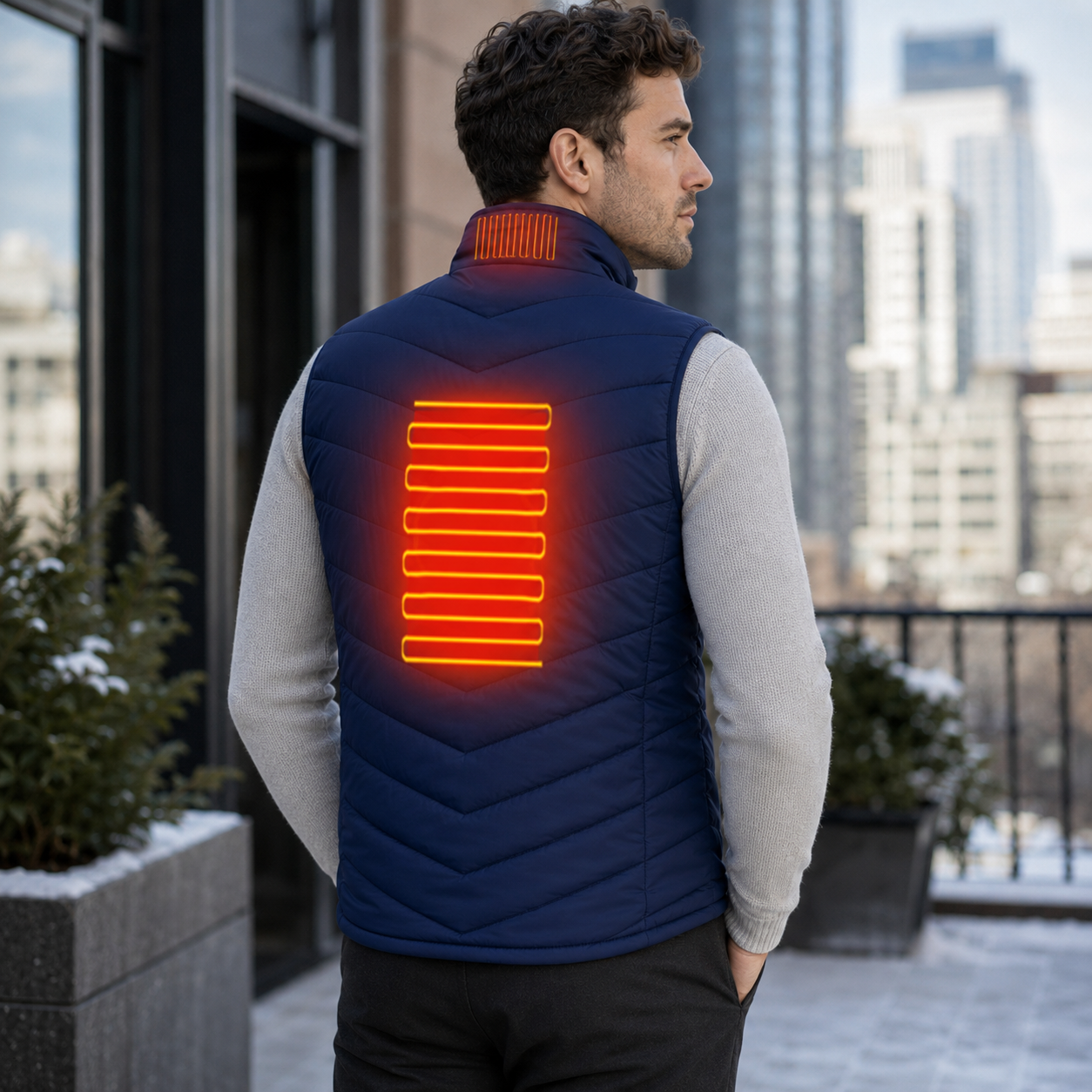 Men's Slim Heated Vest with Fleece Lining – Three Temperature Settings