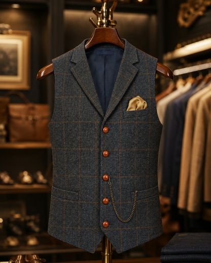 Men's Vintage Vest – Tailored Fit with Vintage-Inspired Design