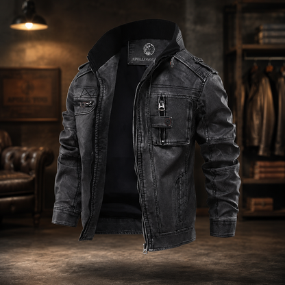 Men's Classic Leather Jacket – 100% Real Leather – Comfortable Fit