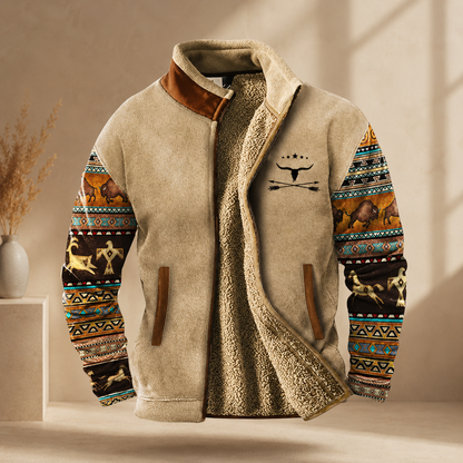 Men's Lightweight Merino Fleece Jacket – Regular Fit for Outdoor Activities