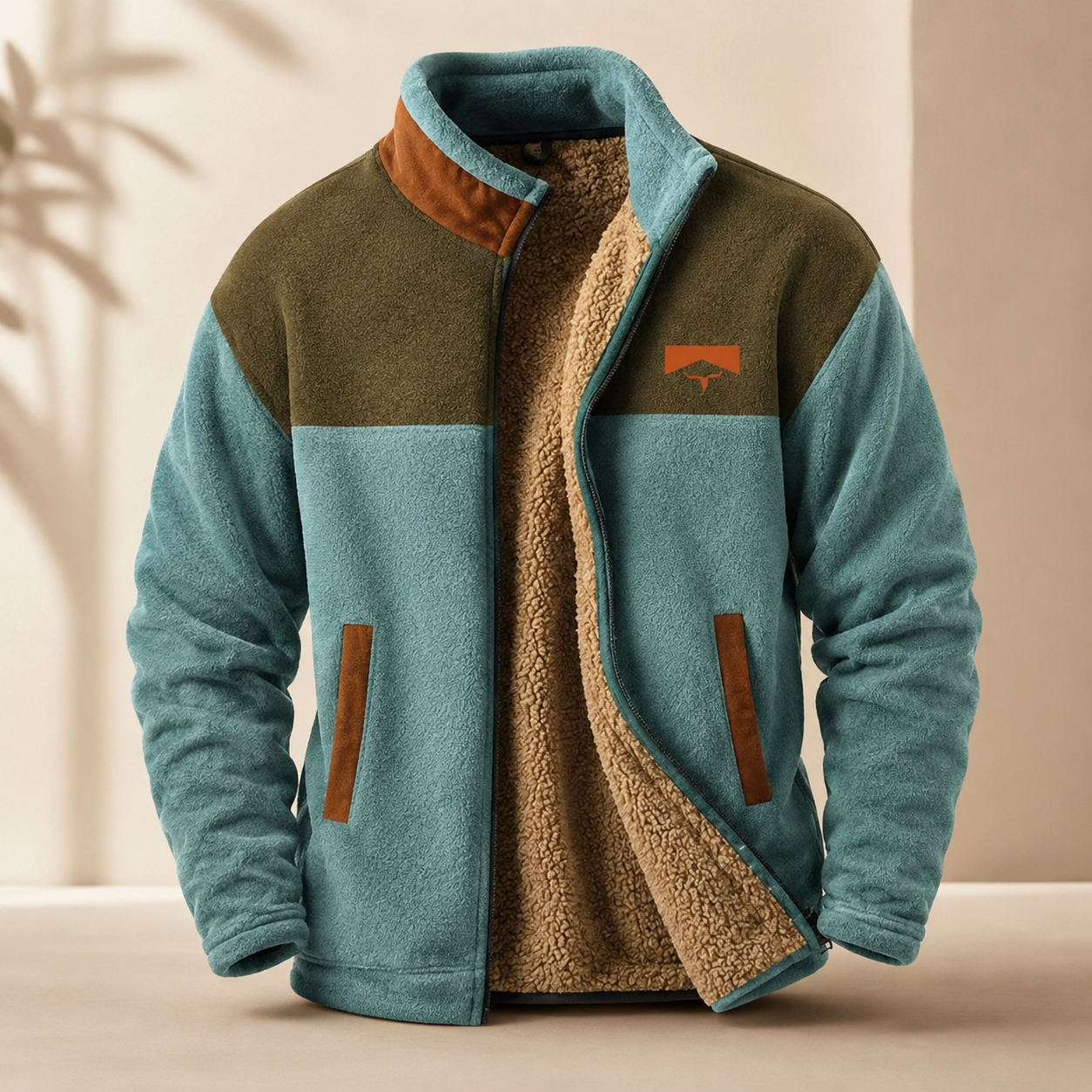 Men's Lightweight Merino Fleece Jacket – Regular Fit for Outdoor Activities