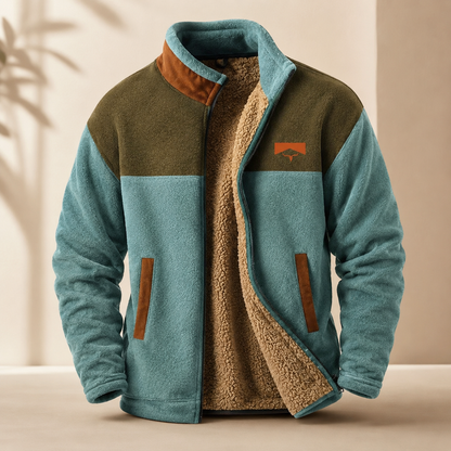 Men's Lightweight Merino Fleece Jacket – Regular Fit for Outdoor Activities