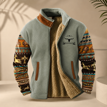 Men's Lightweight Merino Fleece Jacket – Regular Fit for Outdoor Activities