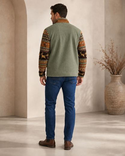 Men's Lightweight Merino Fleece Jacket – Regular Fit for Outdoor Activities