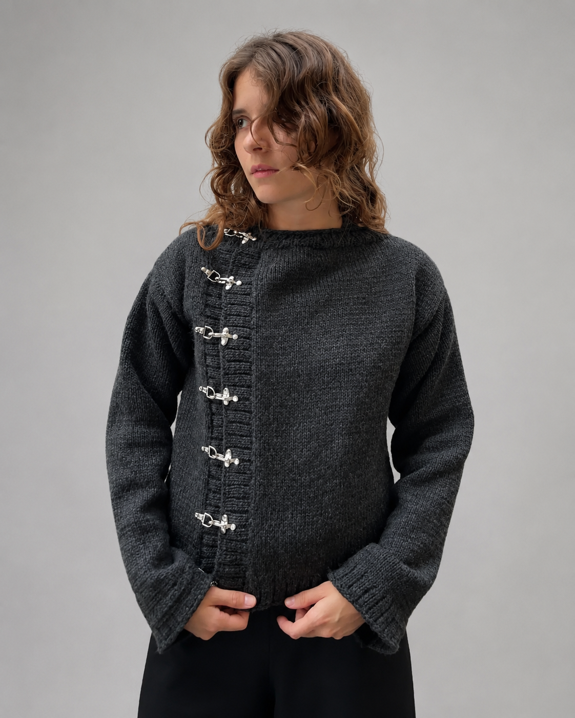 Women's Knitted Cardigan Sweater – Button Closure – Casual Fit – Autumn/Winter