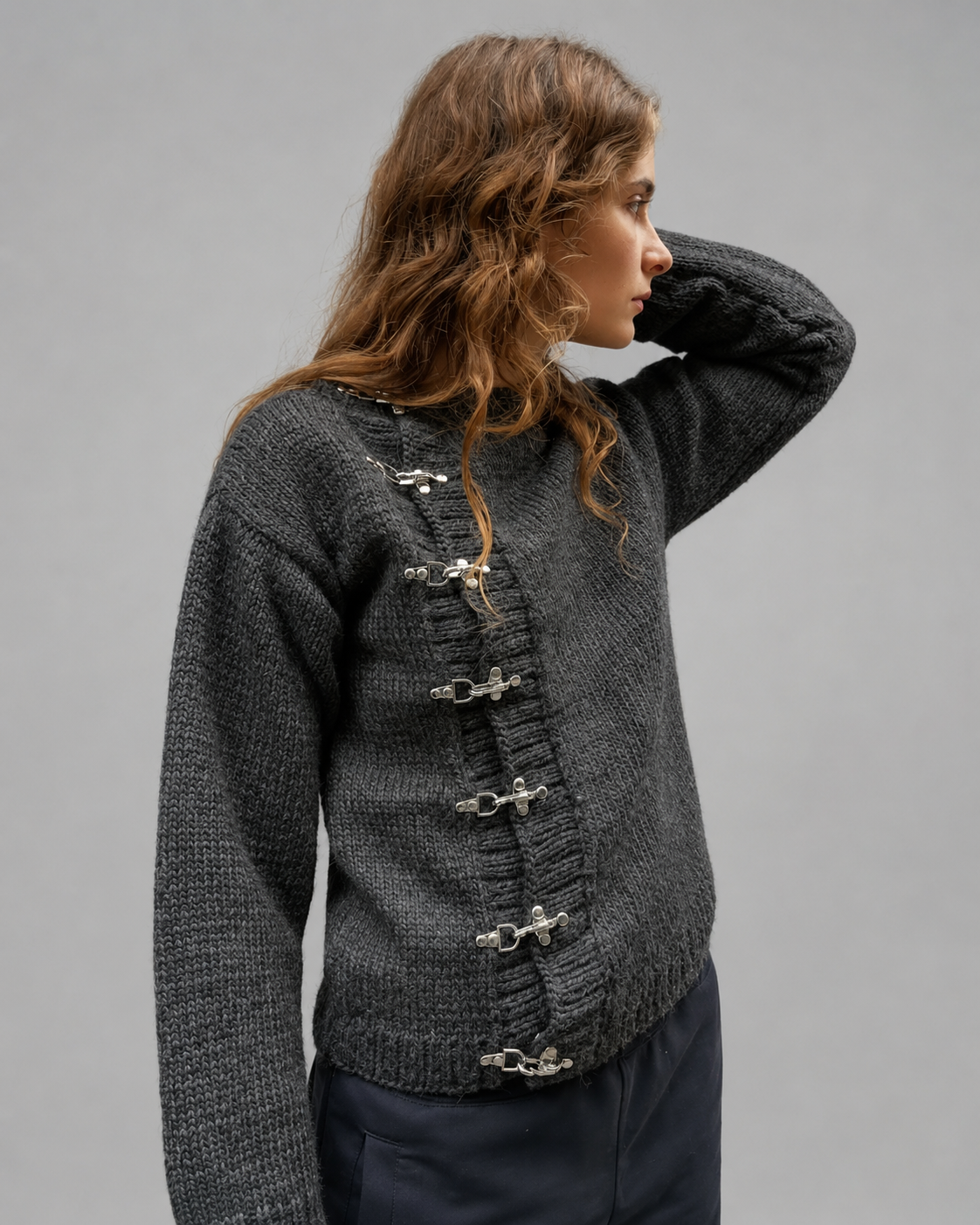 Women's Knitted Cardigan Sweater – Button Closure – Casual Fit – Autumn/Winter