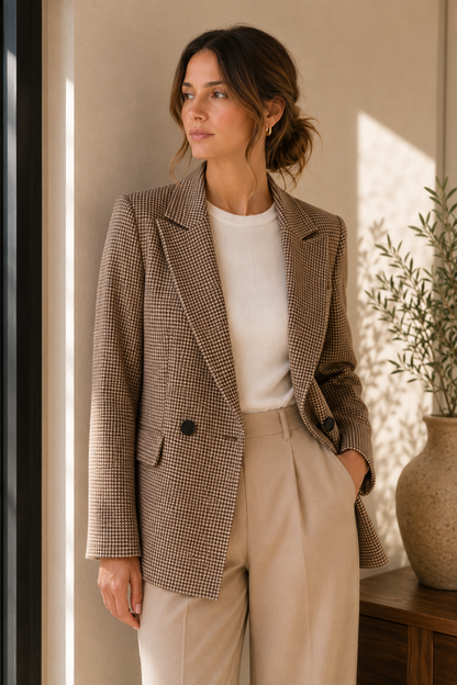 Women's Tailored Blazer – Versatile Design in Black or White