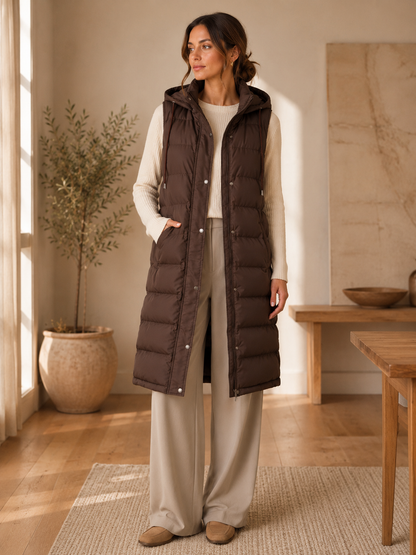 Women's Longline Winter Vest – Comfortable Fit with Extra Coverage
