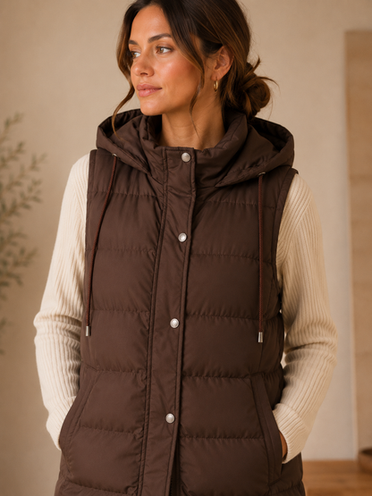 Women's Longline Winter Vest – Comfortable Fit with Extra Coverage