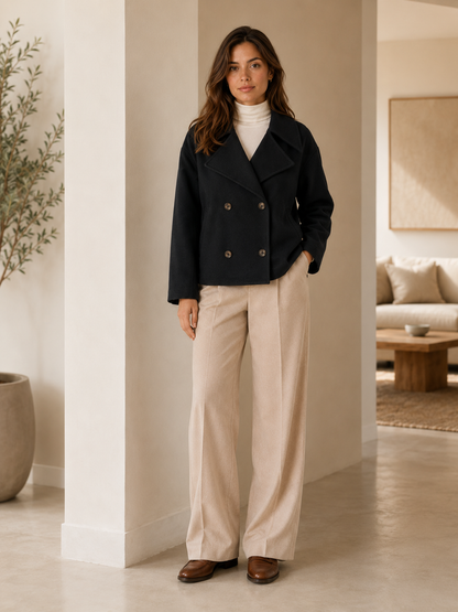 Women's Cropped Jacket – Refined Tailoring for Layering