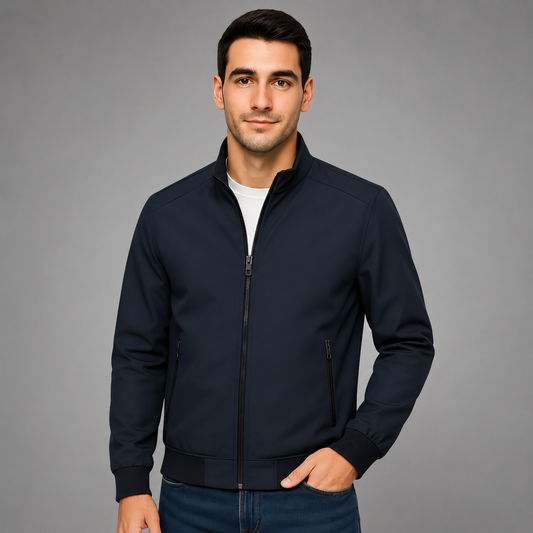 Men's Lightweight Jacket – Modern Cut with Zippered Side Pockets