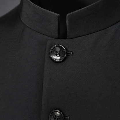 Men's Tailored Blazer Jacket – High Collar, Modern Fit