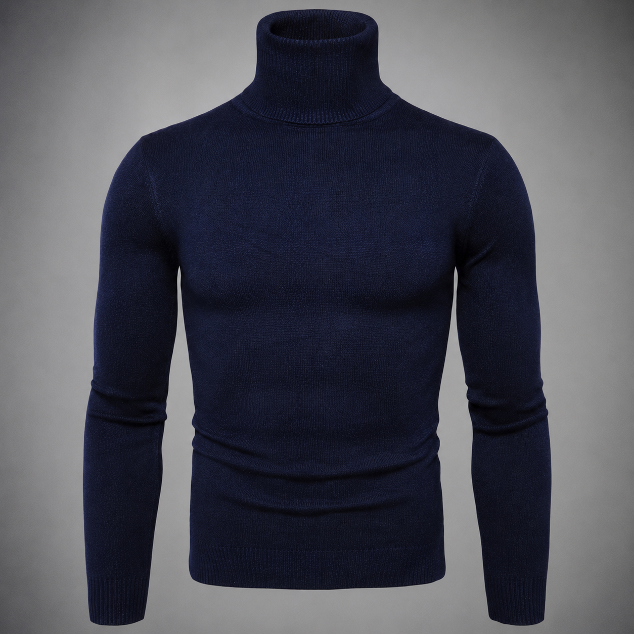 Men's Merino Wool Turtleneck Sweater – Comfortable Fit