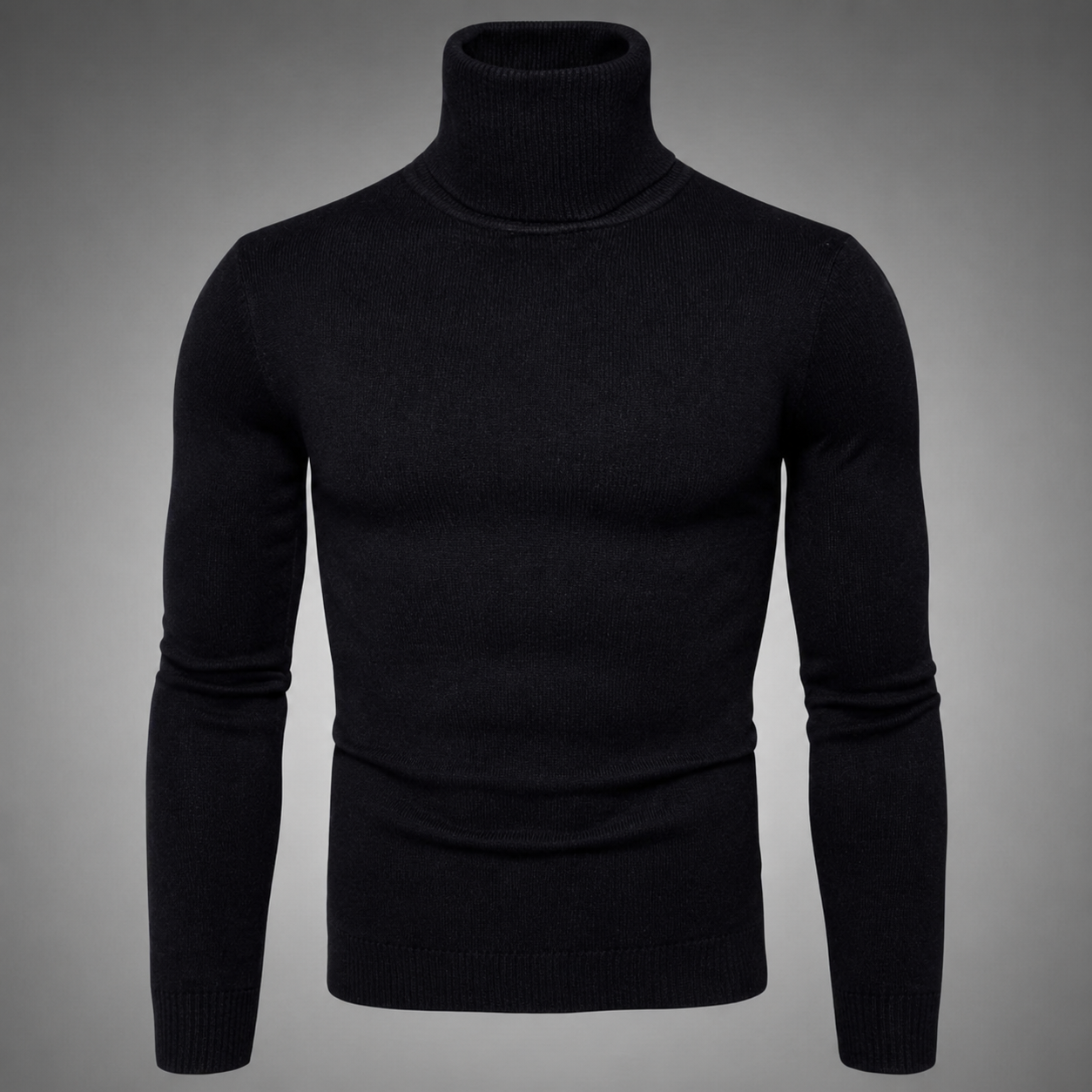 Men's Merino Wool Turtleneck Sweater – Comfortable Fit