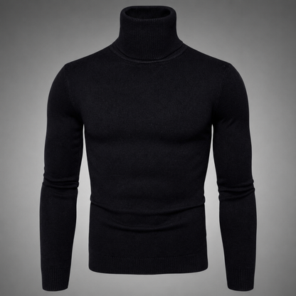 Men's Merino Wool Turtleneck Sweater – Comfortable Fit