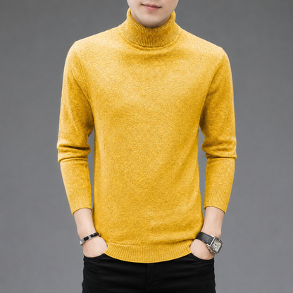 Men's Merino Wool Turtleneck Sweater – Comfortable Fit