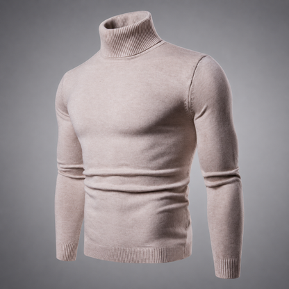 Men's Merino Wool Turtleneck Sweater – Comfortable Fit