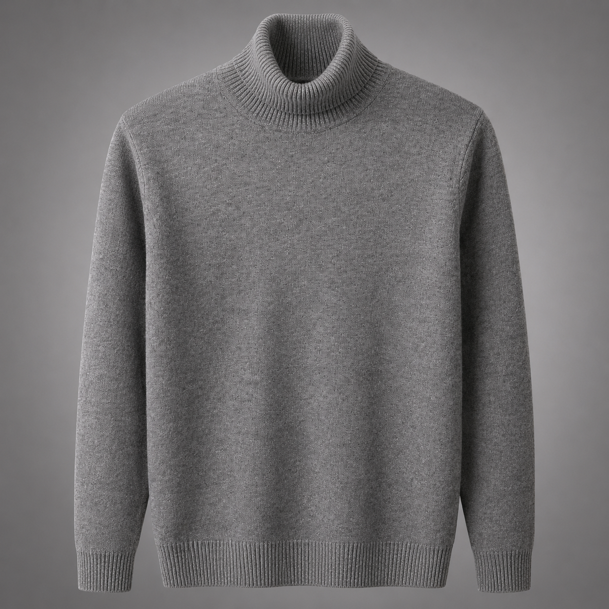 Men's Merino Wool Turtleneck Sweater – Comfortable Fit