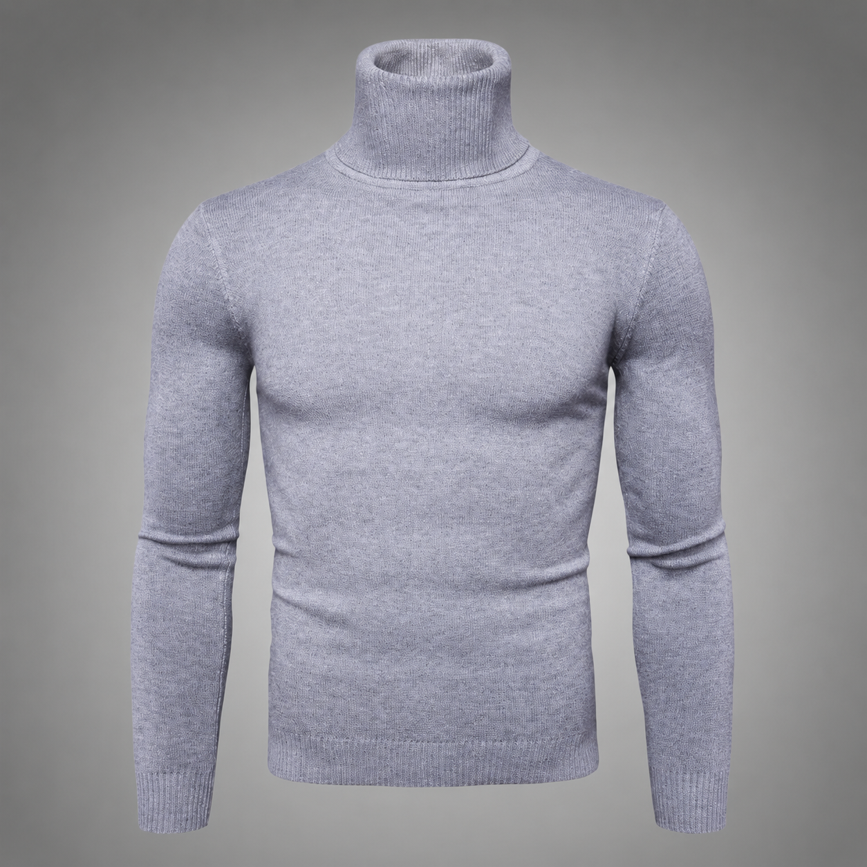 Men's Merino Wool Turtleneck Sweater – Comfortable Fit