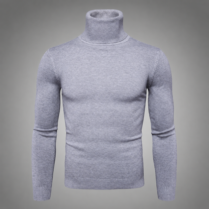 Men's Merino Wool Turtleneck Sweater – Comfortable Fit