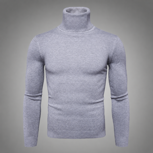 Men's Merino Wool Turtleneck Sweater – Comfortable Fit