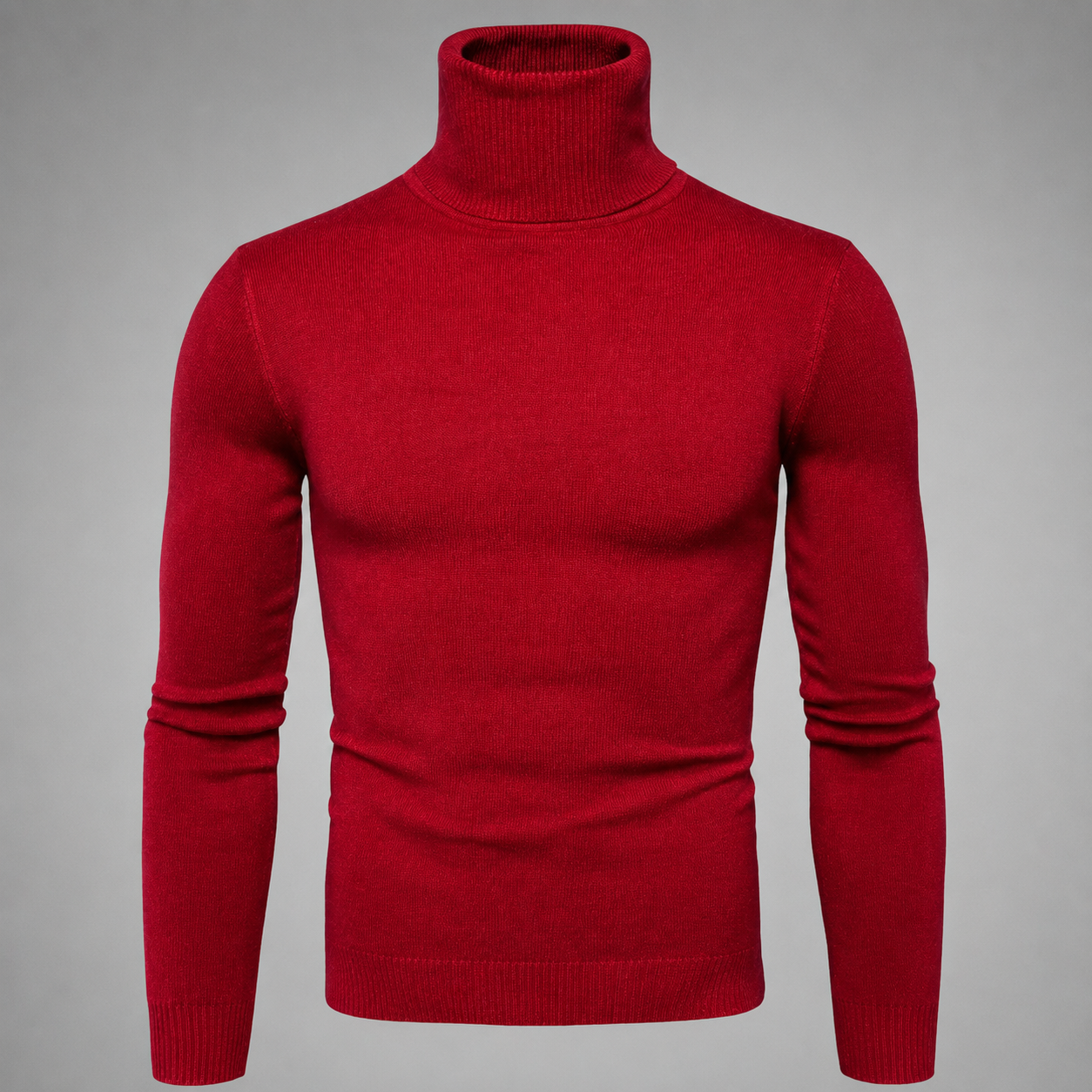 Men's Merino Wool Turtleneck Sweater – Comfortable Fit