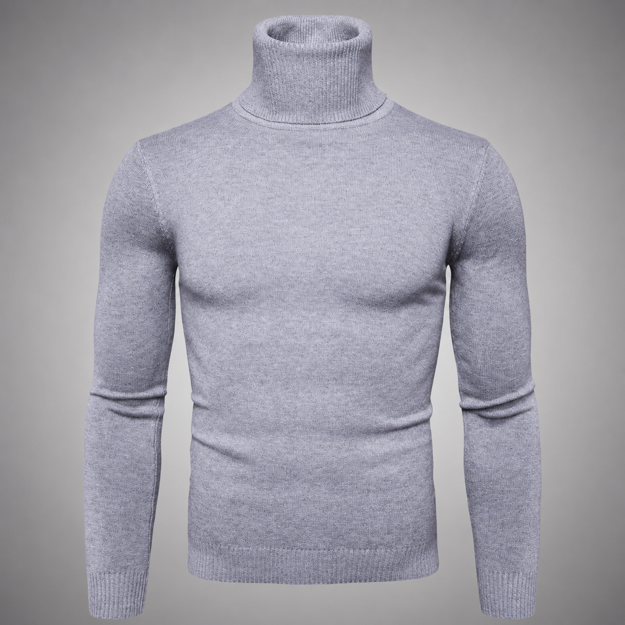 Men's Merino Wool Turtleneck Sweater – Comfortable Fit