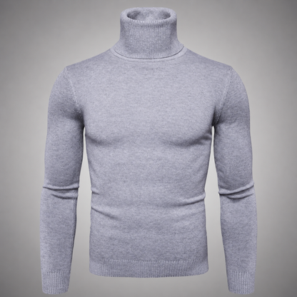 Men's Merino Wool Turtleneck Sweater – Comfortable Fit