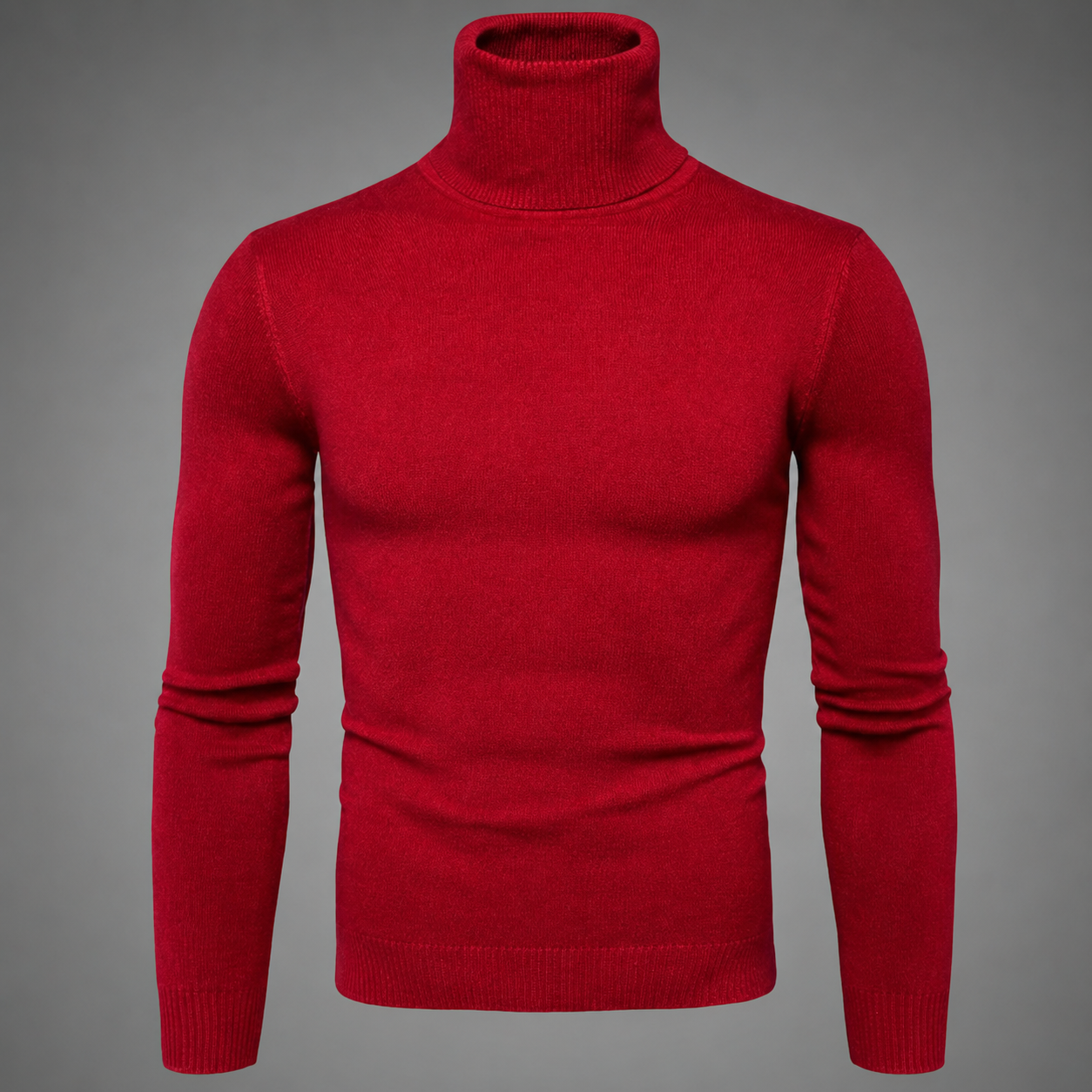 Men's Merino Wool Turtleneck Sweater – Comfortable Fit