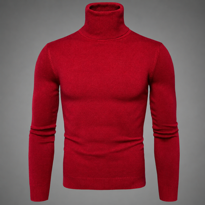 Men's Merino Wool Turtleneck Sweater – Comfortable Fit