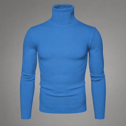 Men's Merino Wool Turtleneck Sweater – Comfortable Fit