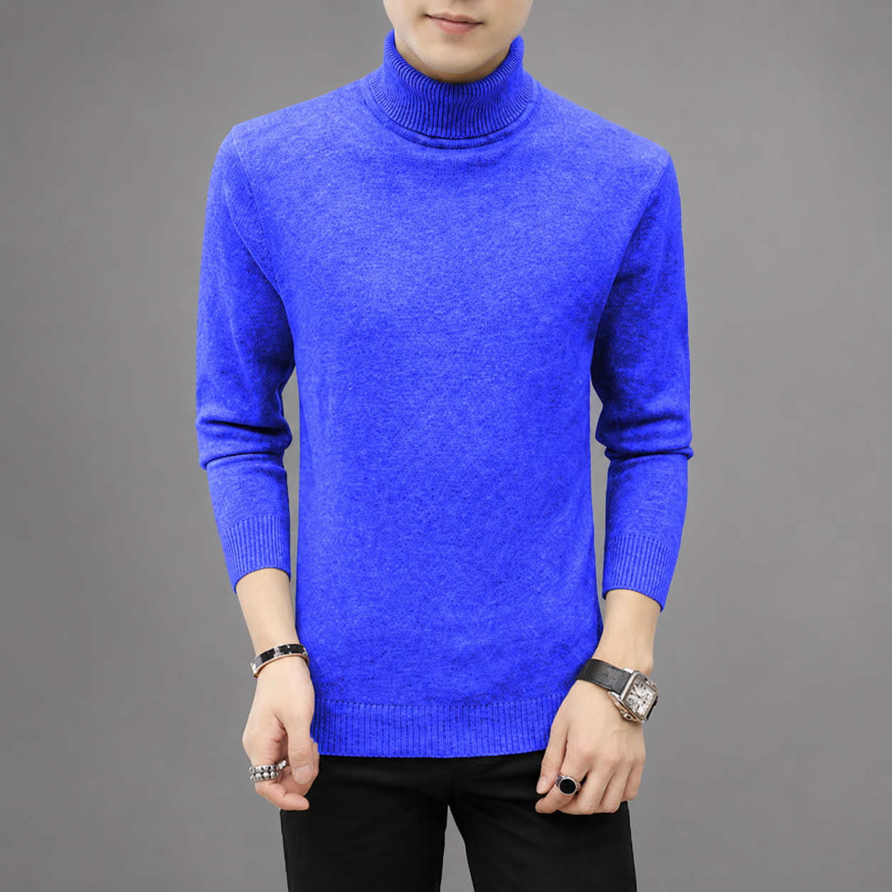 Men's Merino Wool Turtleneck Sweater – Comfortable Fit