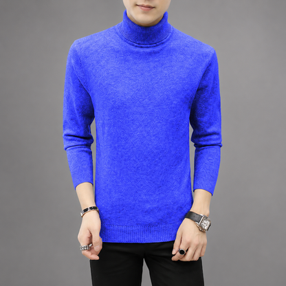 Men's Merino Wool Turtleneck Sweater – Comfortable Fit