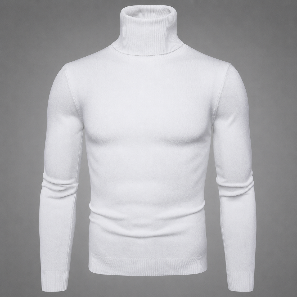 Men's Merino Wool Turtleneck Sweater – Comfortable Fit