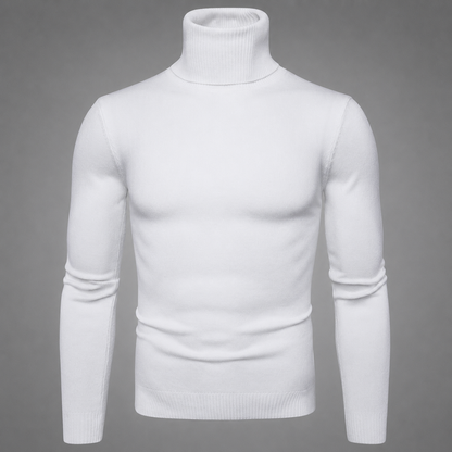 Men's Merino Wool Turtleneck Sweater – Comfortable Fit
