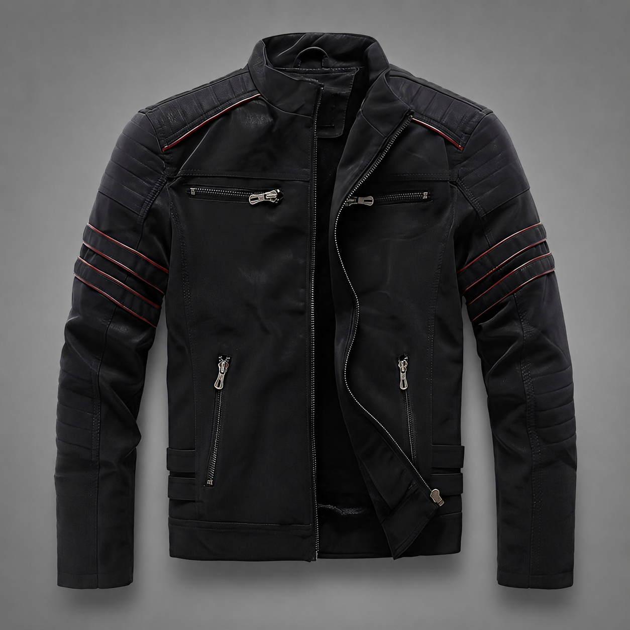 Men's High-Quality Leather Motorcycle Jacket – Robust Design