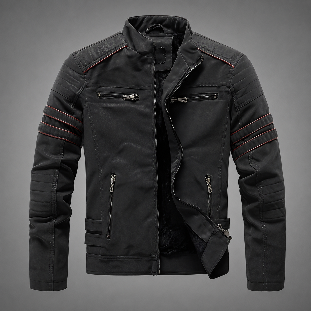 Men's High-Quality Leather Motorcycle Jacket – Robust Design