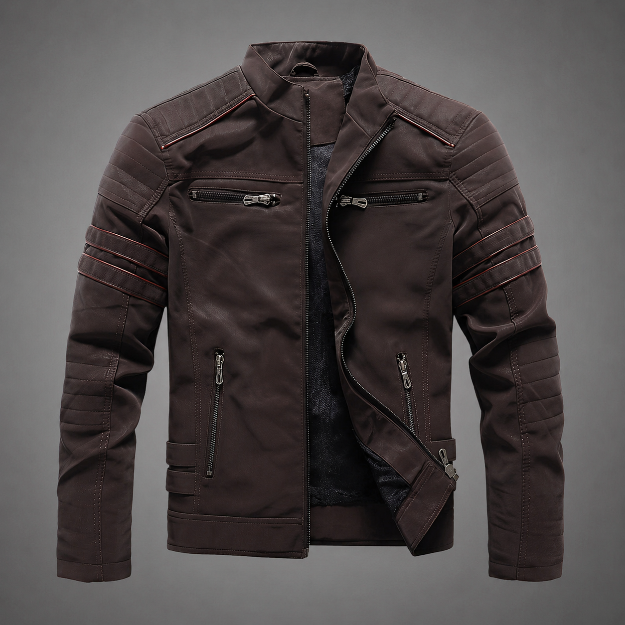 Men's High-Quality Leather Motorcycle Jacket – Robust Design