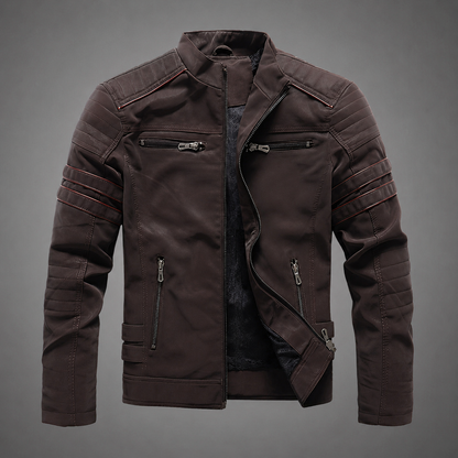 Men's High-Quality Leather Motorcycle Jacket – Robust Design