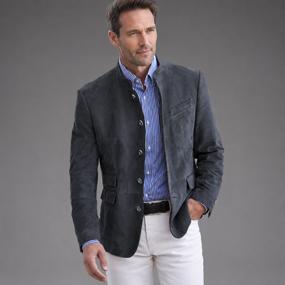 Men's Tailored Classic Jacket – Button Closure