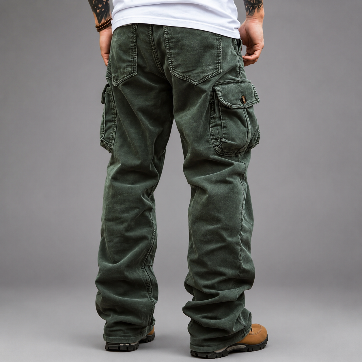 Men's Durable Cargo Pants – Relaxed Fit with Multiple Pockets