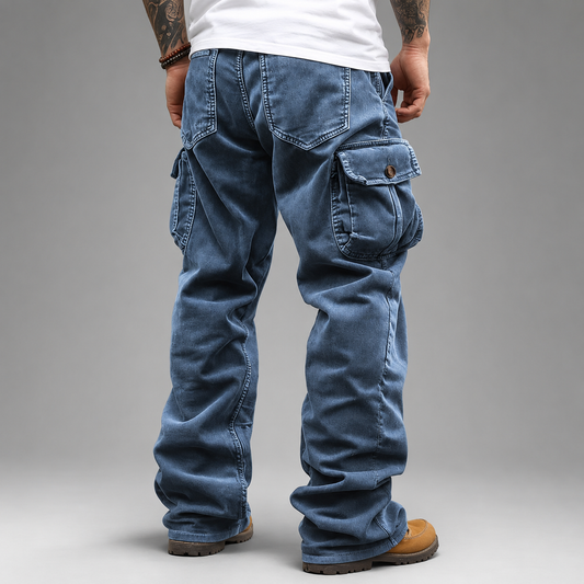 Men's Durable Cargo Pants – Relaxed Fit with Multiple Pockets