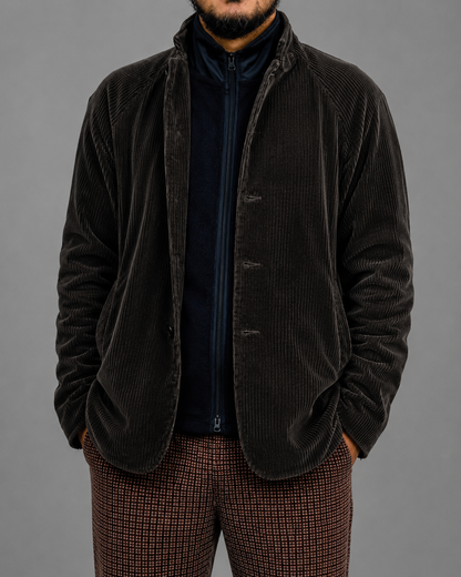 Men's Corduroy Jacket – Relaxed Fit – Button Placket – Winter
